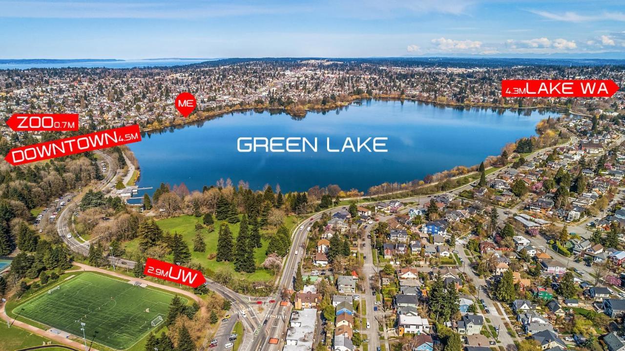 Green Lake 1St Line Home B With Central Air Conditioners Seattle Eksteriør billede
